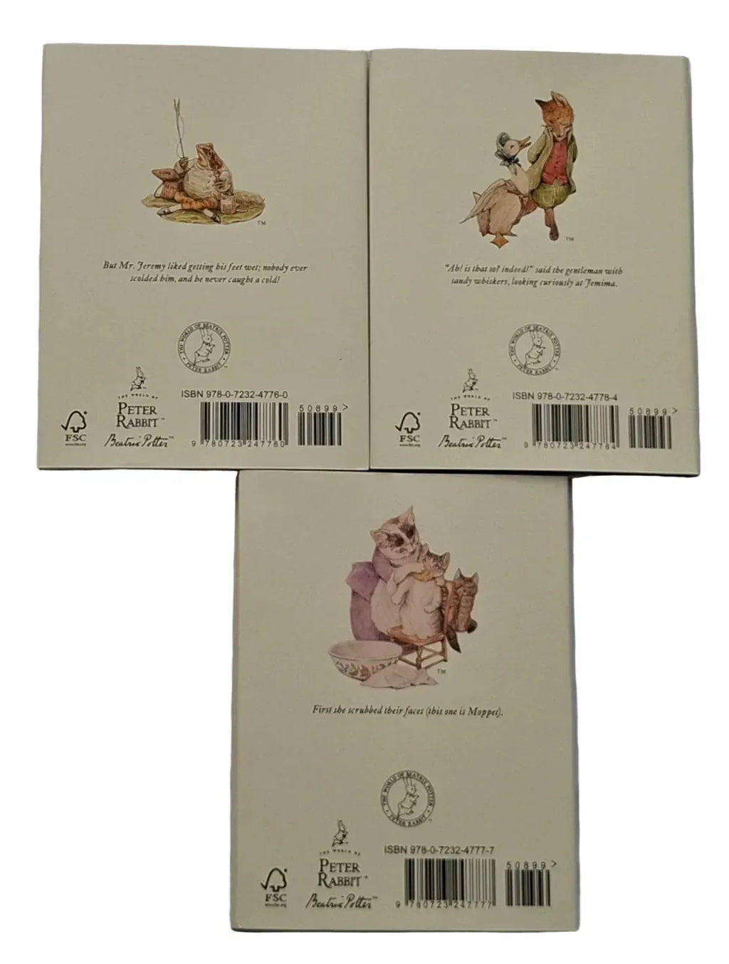The Tale of Tom Kitten, & Mr Jeremy Fisher, & Jemima Puddleduck by Beatrix Potter - Books4happiness 