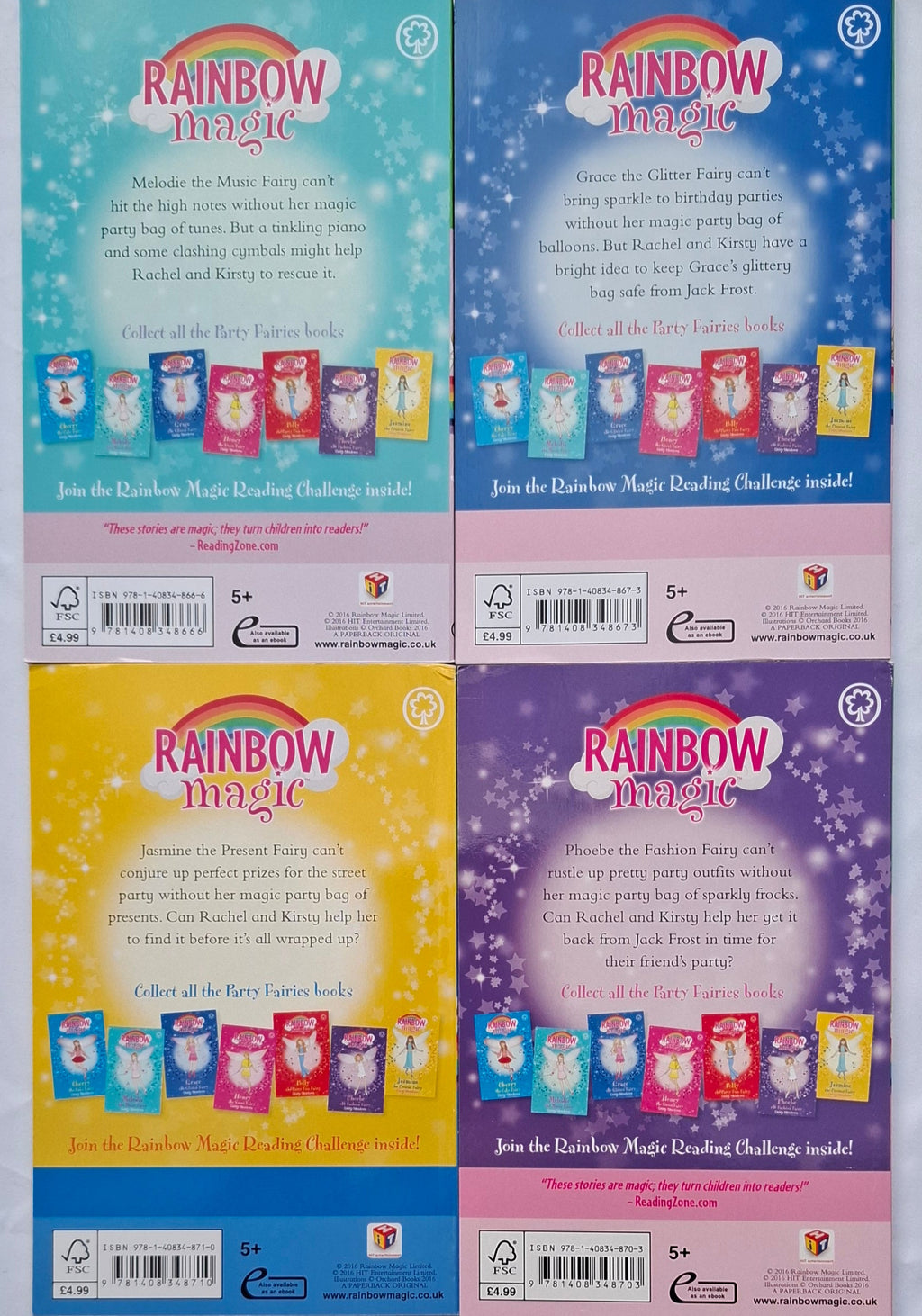 Rainbow Magic - Party Fairies Bundle -Books 2, 3, 6, & 7