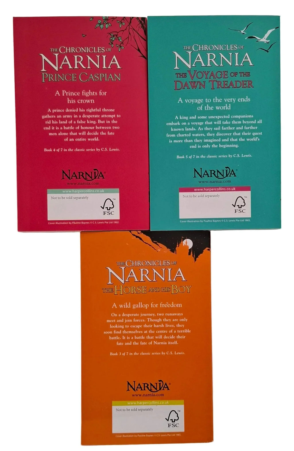 The Chronicles of Narnia: Prince Caspian, The Voyage of the Dawn Treader, & The Horse and His Boy - Books4happiness 