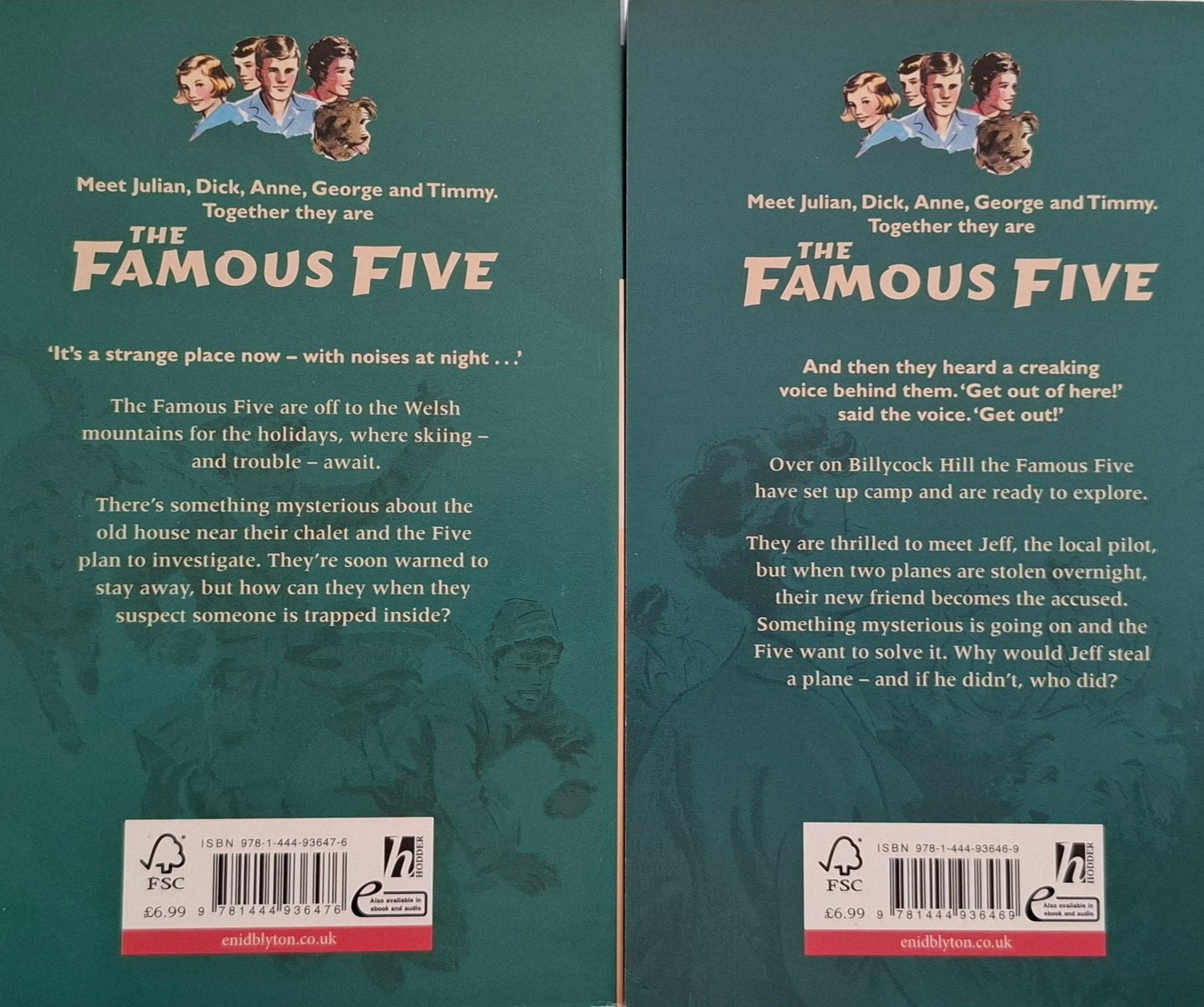 The Famous Five: Book 16, Five Get Into a Fix & book 17, Five Go To Billycock Hill