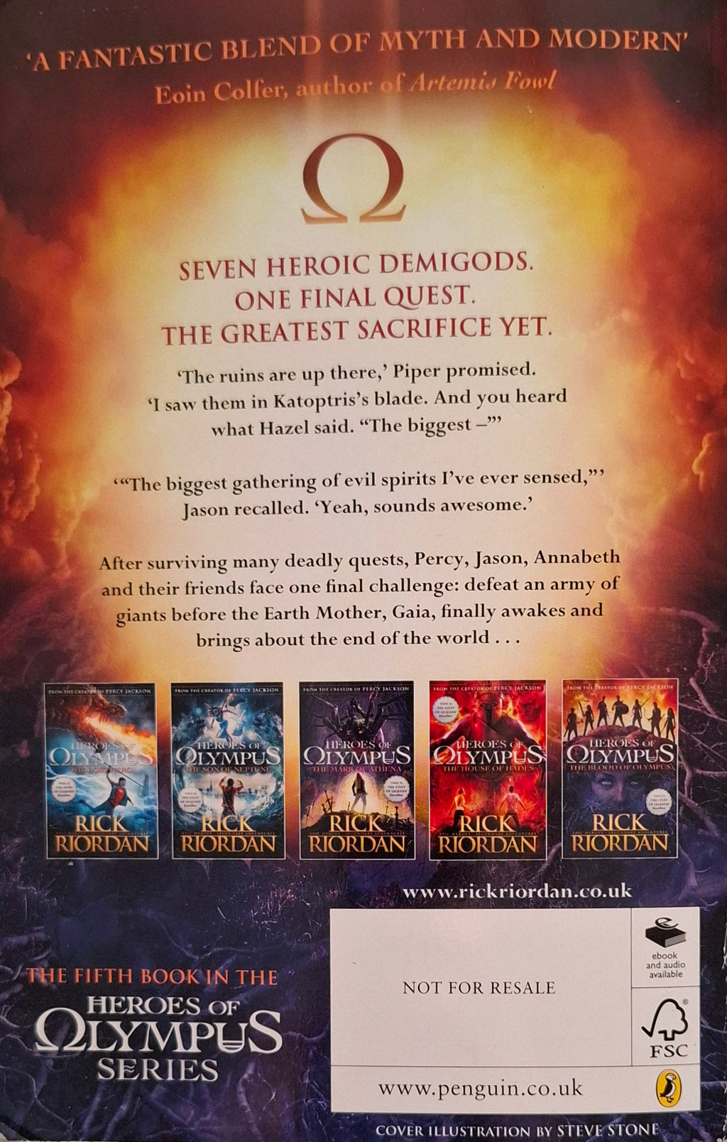 Heros of Olympus The Blood of Olympus by Rick Riordan Book 5