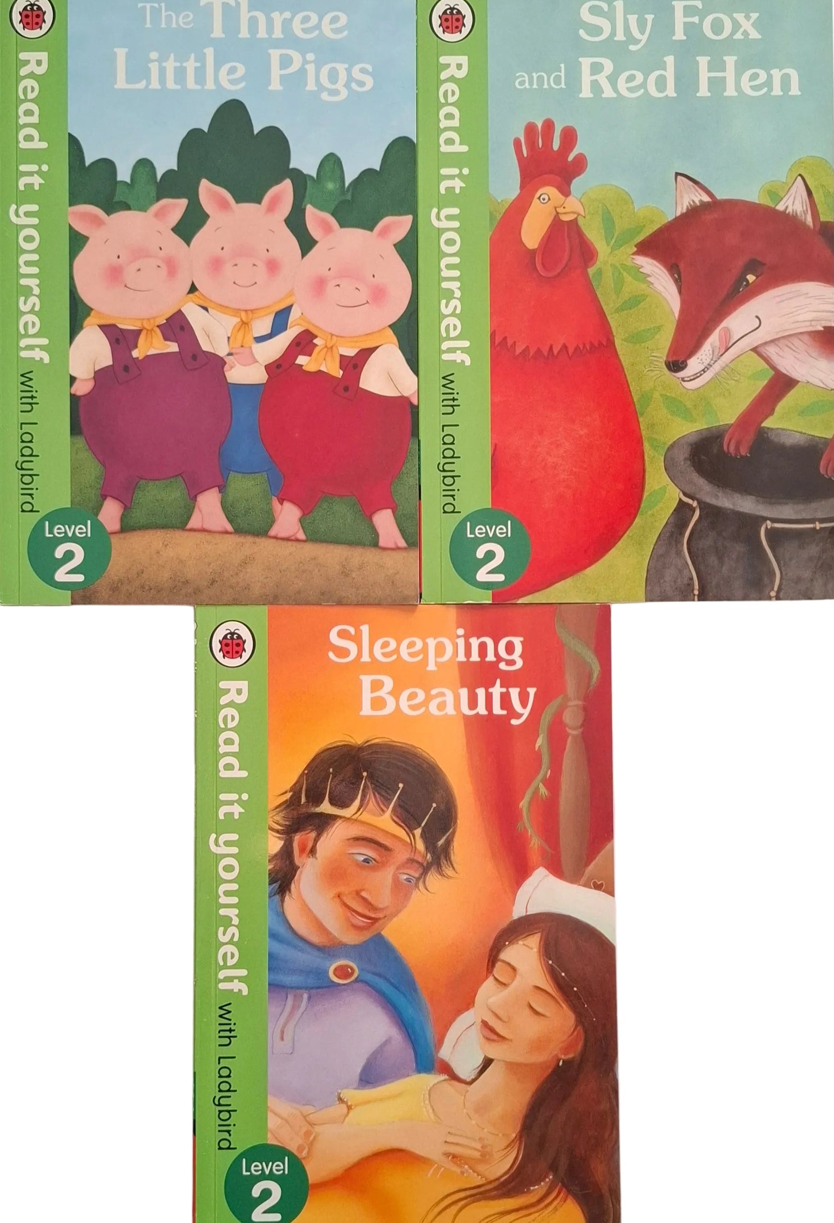 Read It Yourself with Ladybird: Level 2 (3books) Sly Fox & Red Hen, Sleeping Beauty