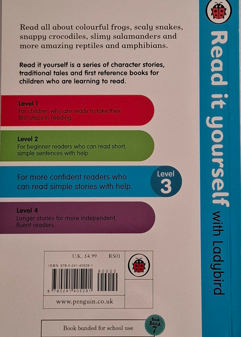 Read it Yourself with Ladybird: Level 3 -Reptiles and Amphibians