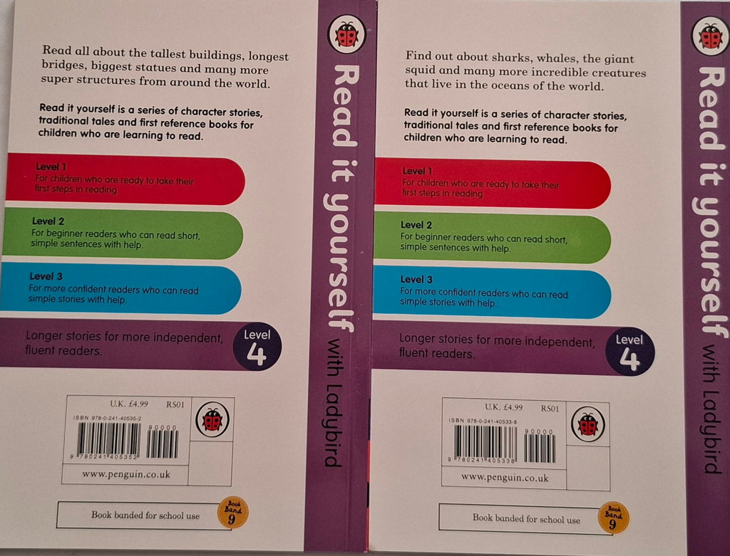 Read It Yourself with Ladybird Level 4 Bundle - In The Ocean & Super Structures