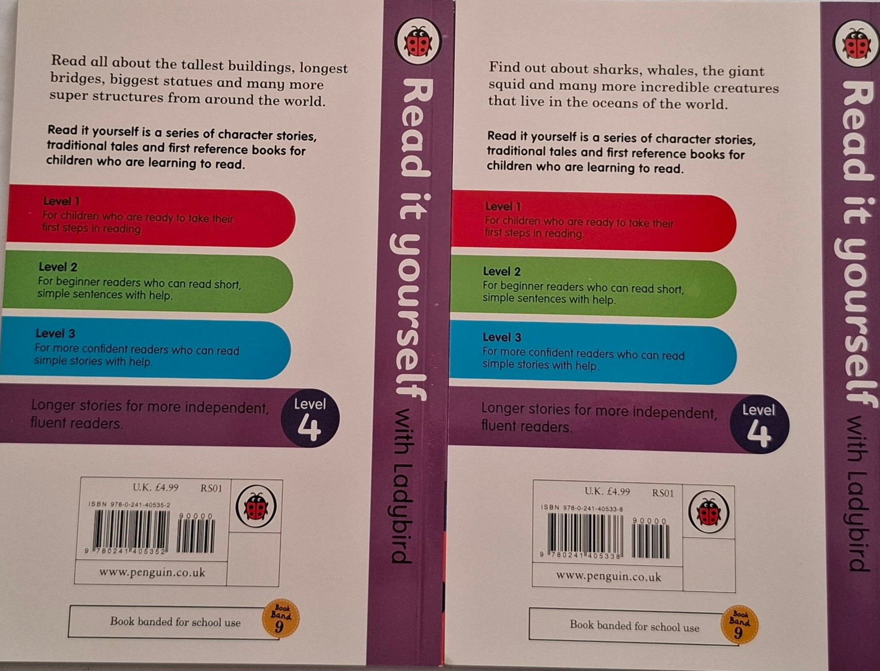 Read It Yourself with Ladybird Level 4 Bundle - In The Ocean & Super Structures