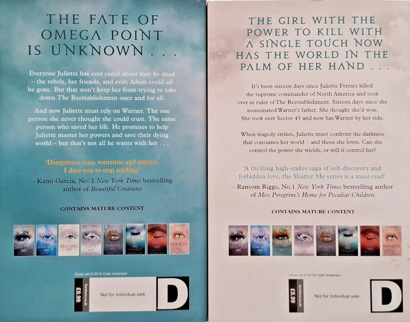 Restore Me and Ignite me by Tahereh Mafi