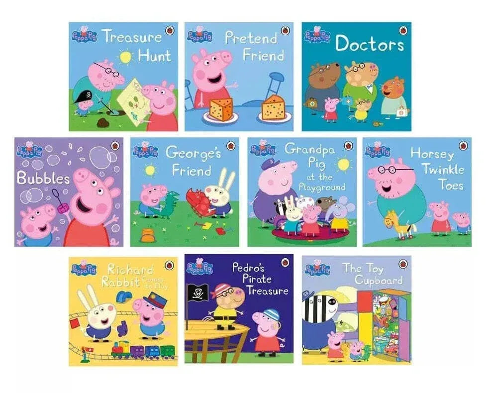 Peppa Pig 10 book set in Zipper bag - Books4happiness 